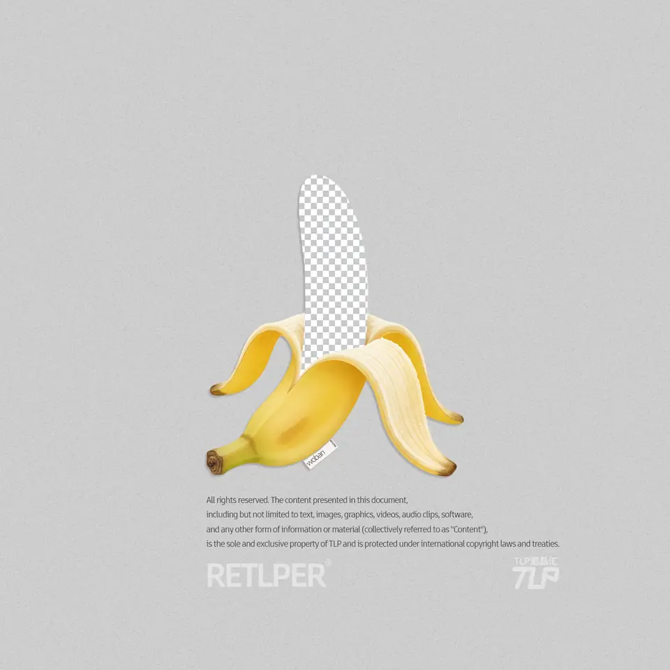 banana peel hollow out sticker gallery view 3