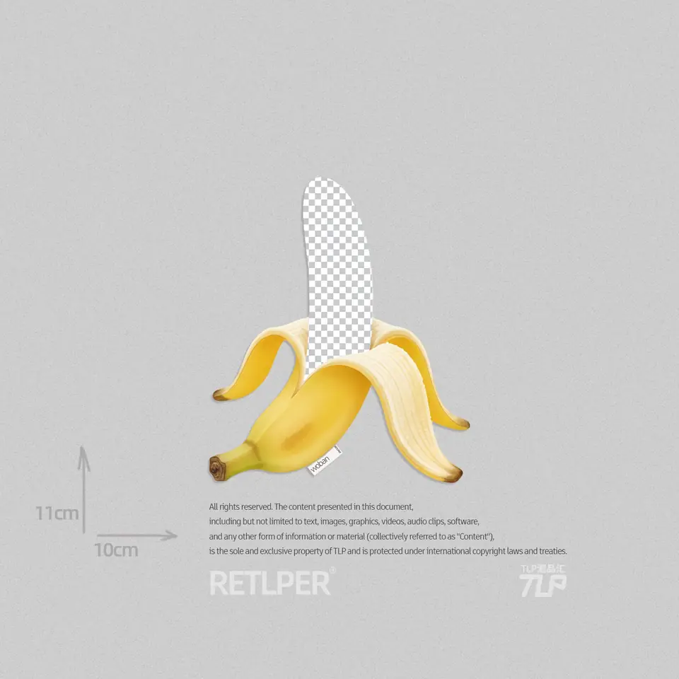 banana peel hollow out sticker gallery view 4