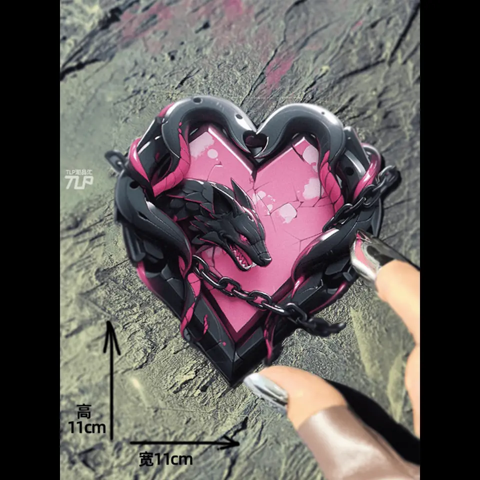 beast locks heart reflective sticker gallery view 2