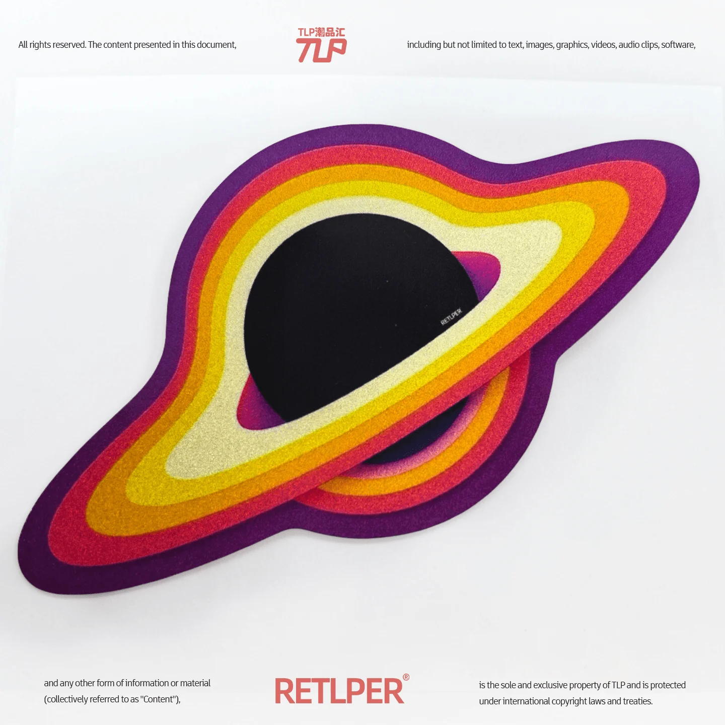 RETLPER colorful black hole reflective sticker full product view