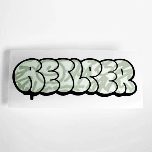 RETLPER AZ630B Light Green Pattern Bubble Letter Graffiti Car Sticker product photo