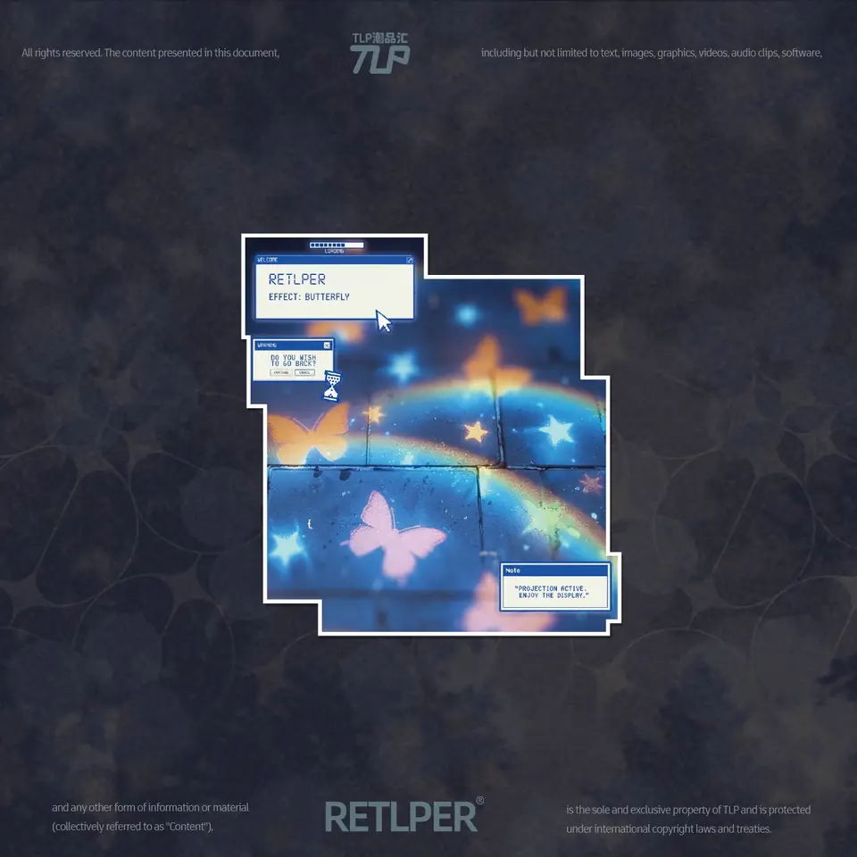 butterfly projection reflective sticker gallery 1