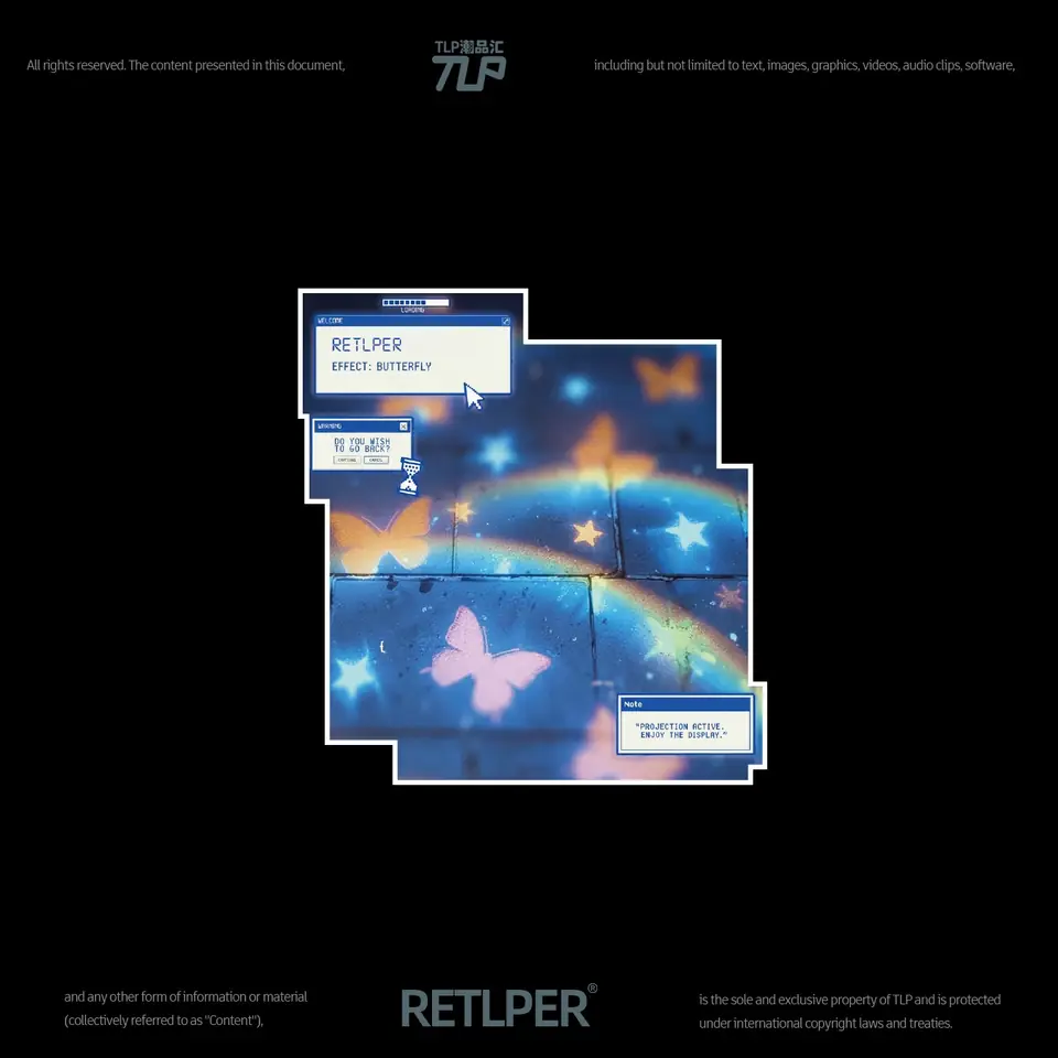 butterfly projection reflective sticker gallery 3
