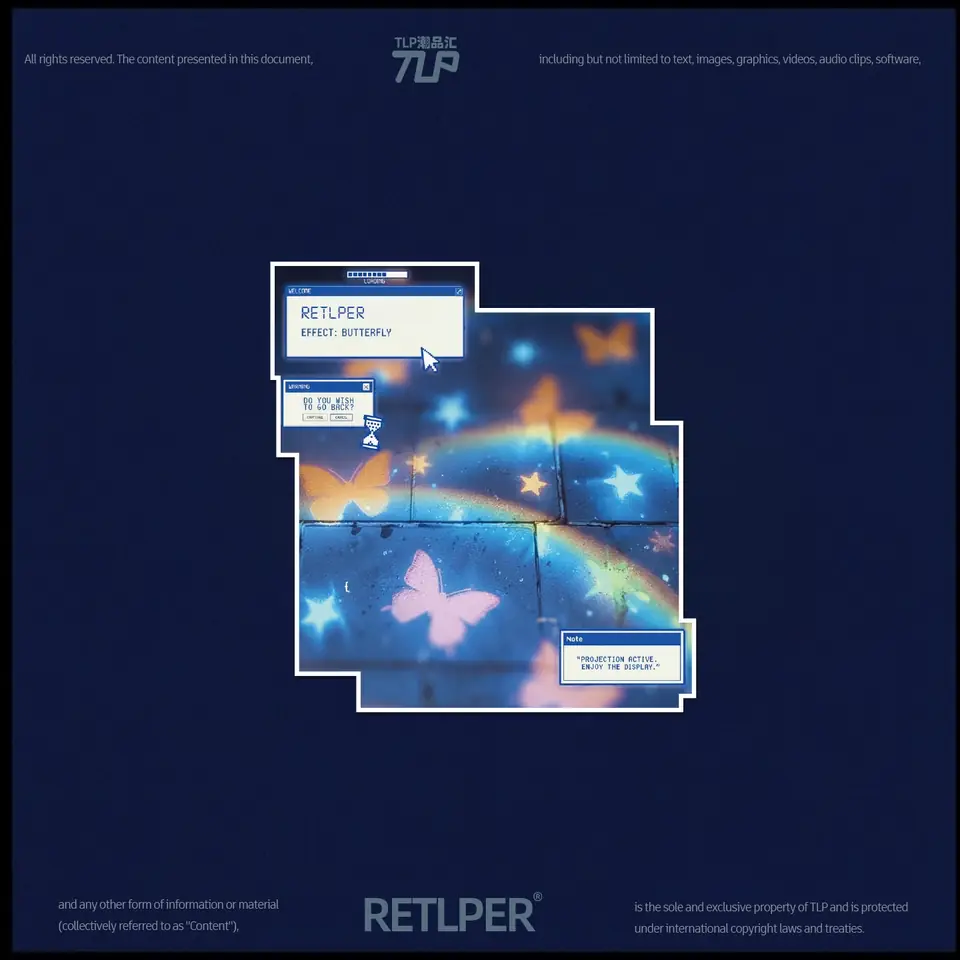 butterfly projection reflective sticker gallery 4