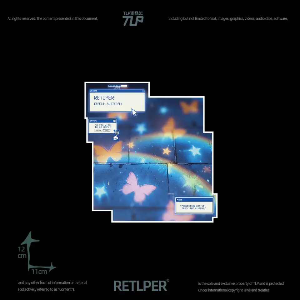 butterfly projection reflective sticker gallery 5