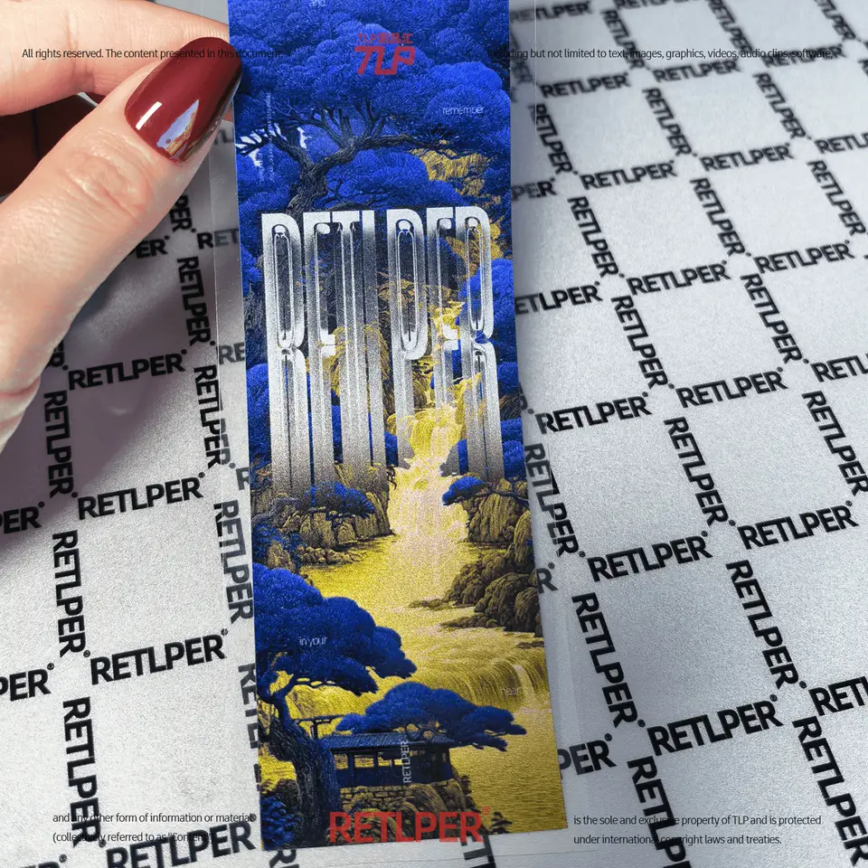 chinese blue scenery reflective sticker gallery view 2