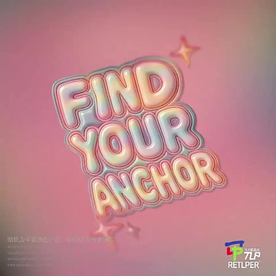 colorful lettering hollow-out sticker gallery view 5