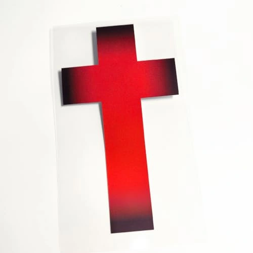 RETLPER AY228C Red Black Gradient Cross Reflective Car Sticker product photo