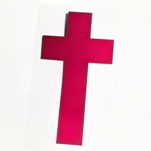 RETLPER AY228D Magenta Red Cross Reflective Car Sticker product photo