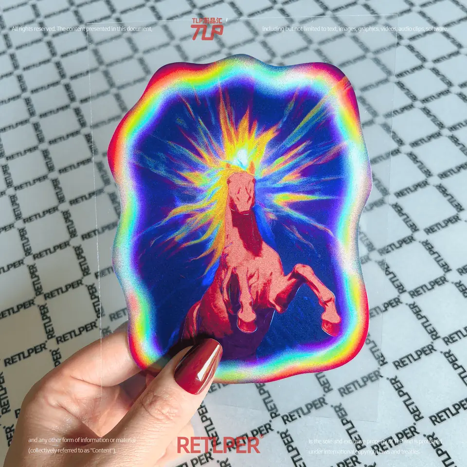 dragon horse spirit reflective sticker gallery view 2