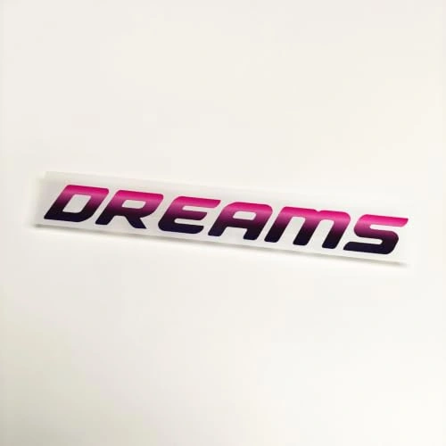 RETLPER AY159 Multicolor Dreams Lettering Car Sticker product photo