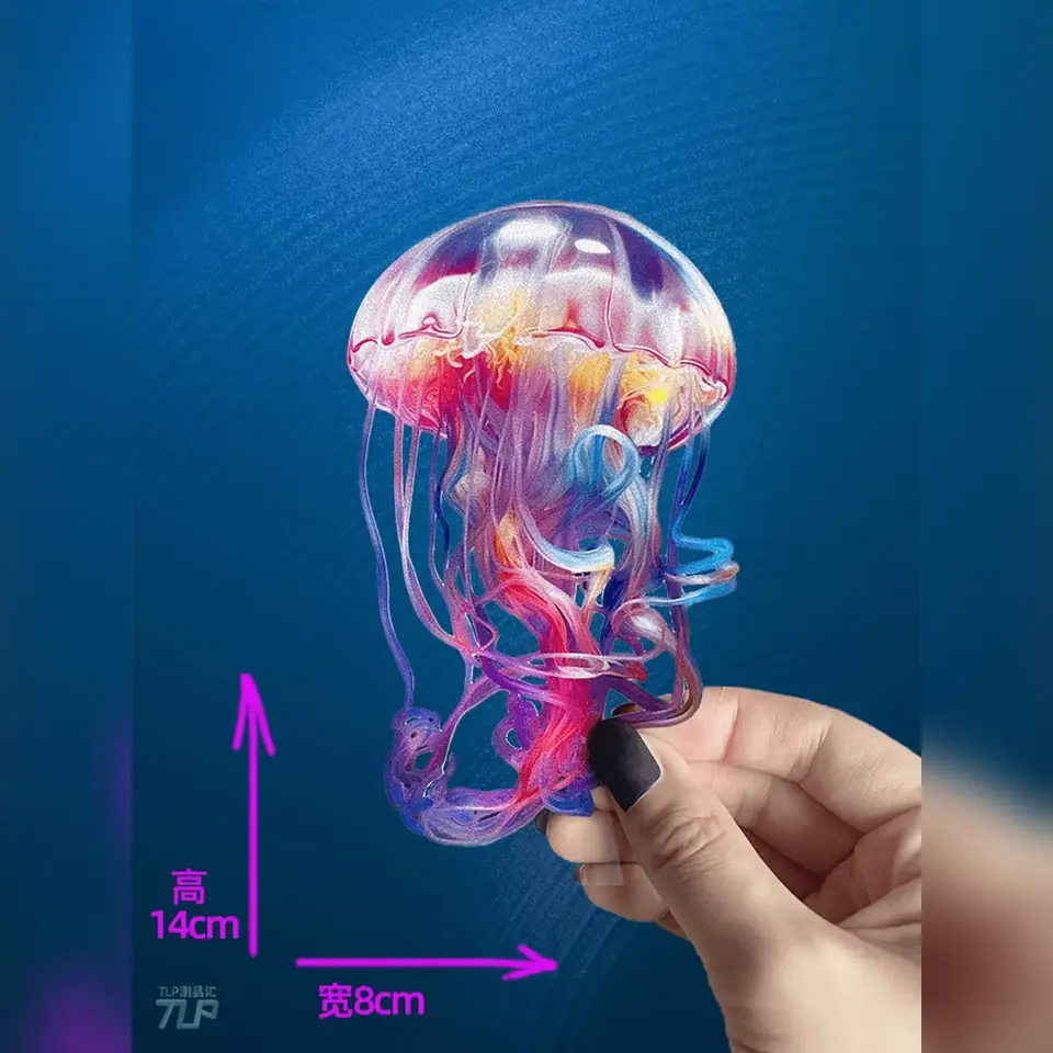 dreamy jellyfish sticker dimensions 8 by 14 centimeters