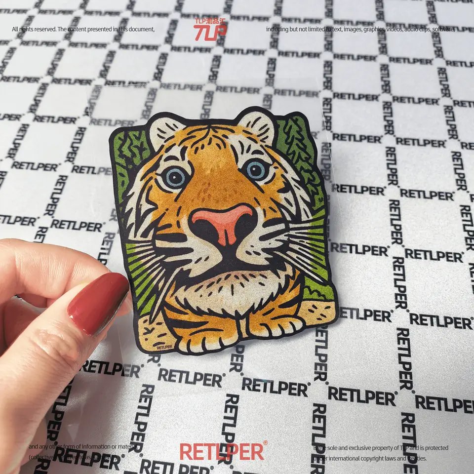 gentle big tiger reflective sticker gallery view 2