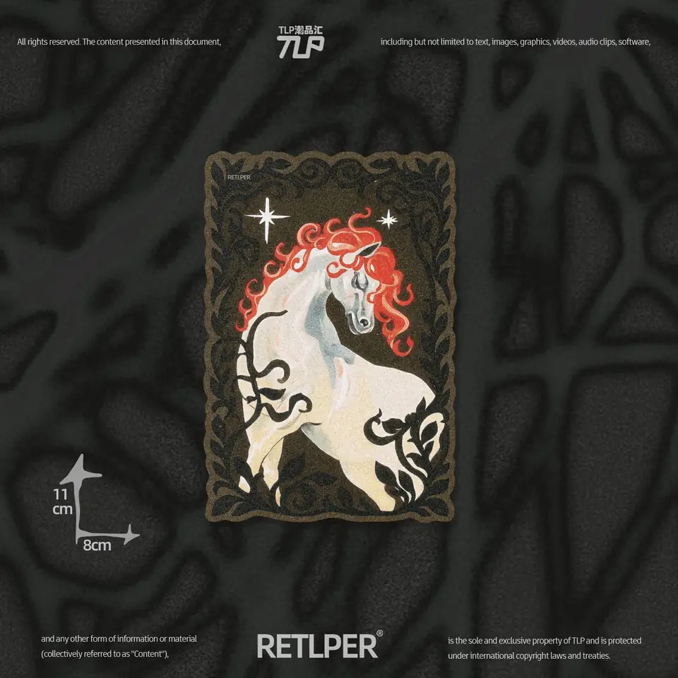 glorious white horse reflective sticker gallery view 4