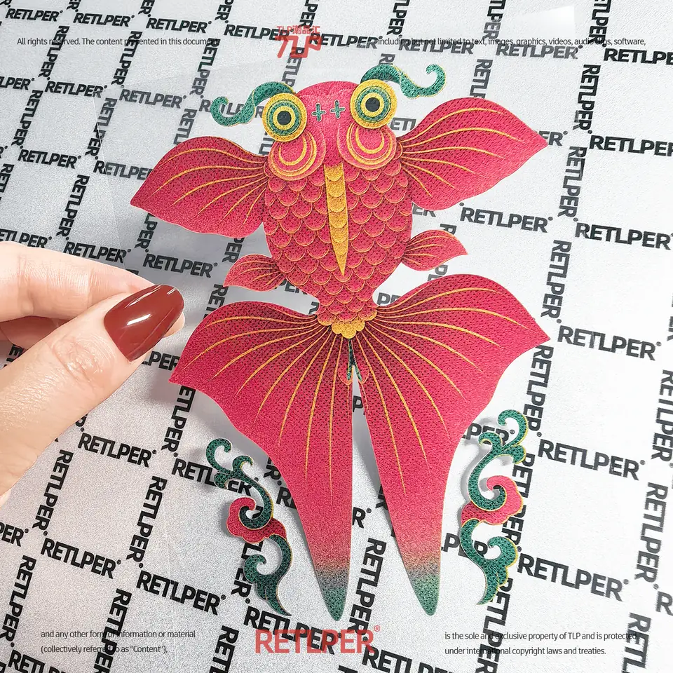 goldfish kite clouds hollow-out sticker gallery view 2