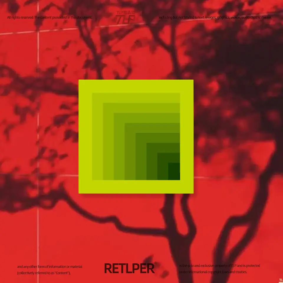 green geometric reflective sticker on red vehicle glass