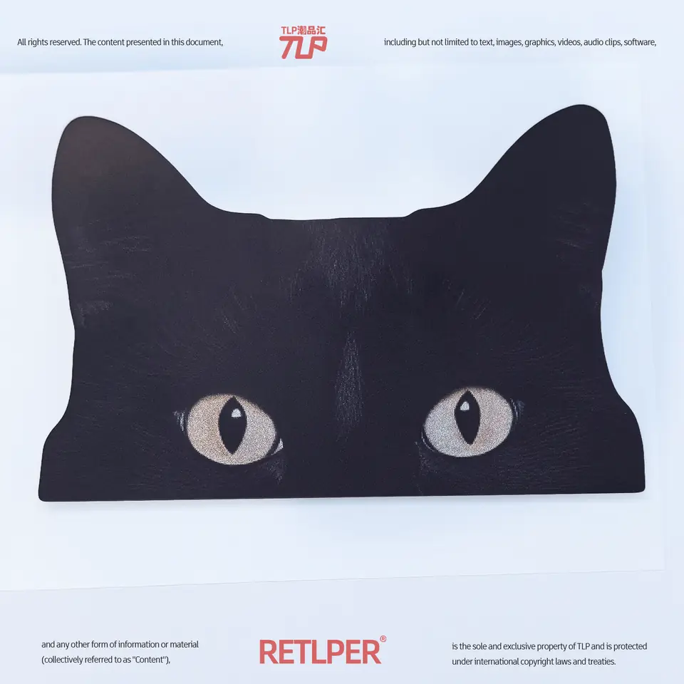 invisible black cat reflective sticker gallery view 1