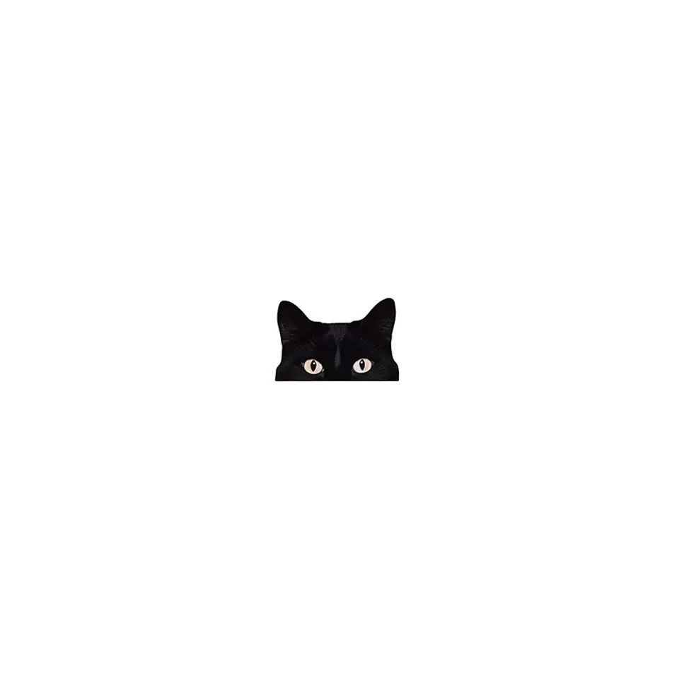 invisible black cat reflective sticker gallery view 3