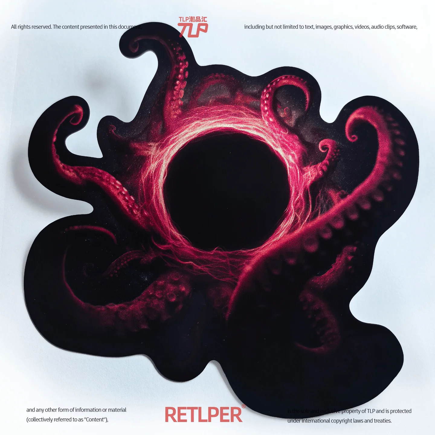 RETLPER Kraken tentacle black hole sticker full product view