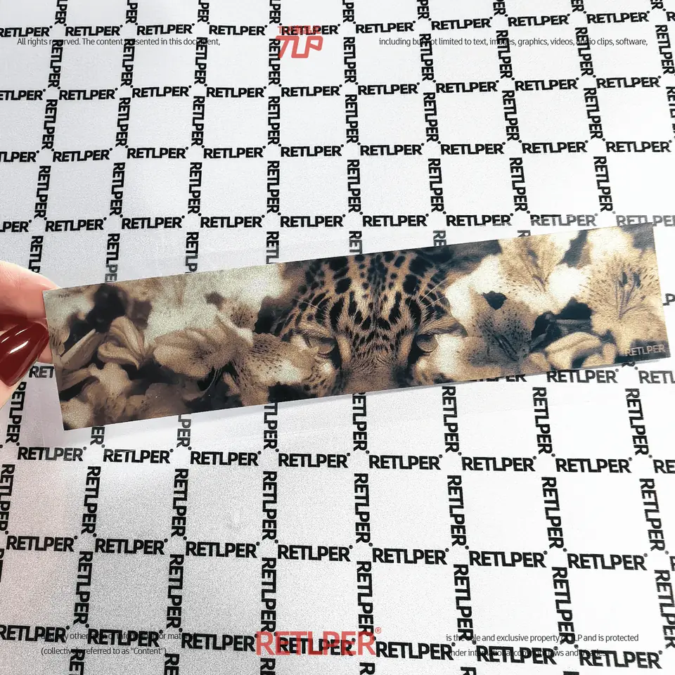 leopard and flower reflective sticker gallery view 2