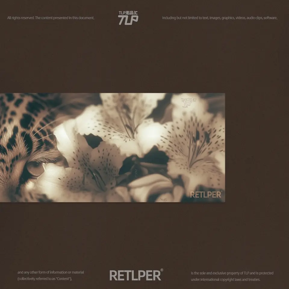 leopard and flower reflective sticker gallery view 3
