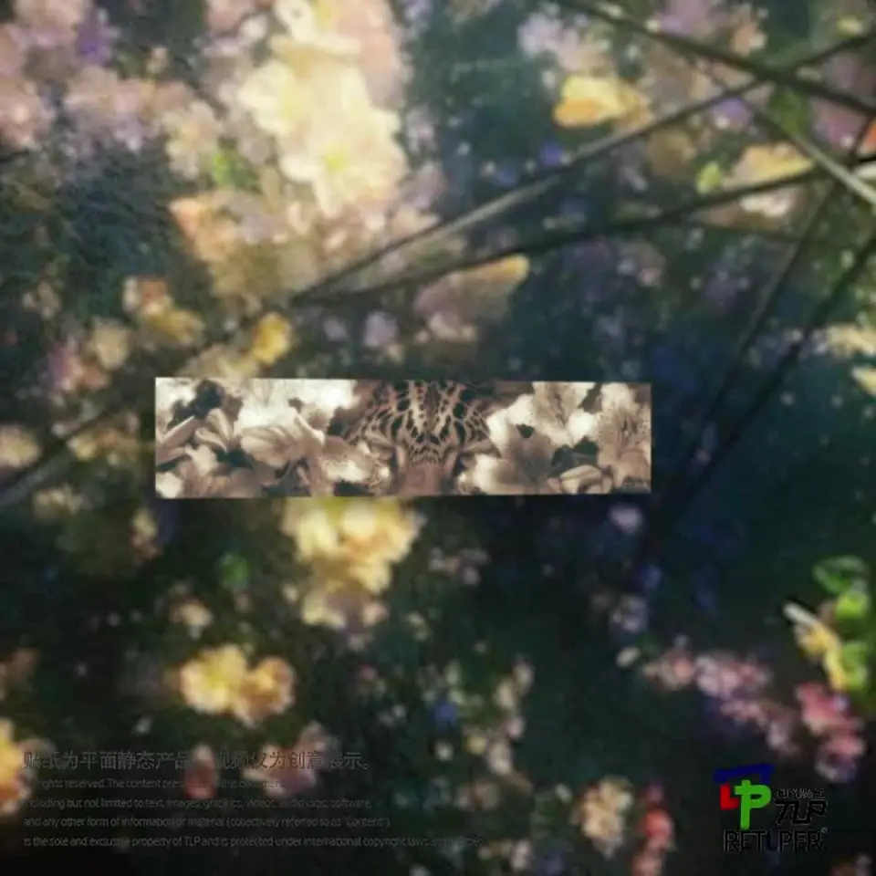 leopard and flower reflective sticker gallery view 5