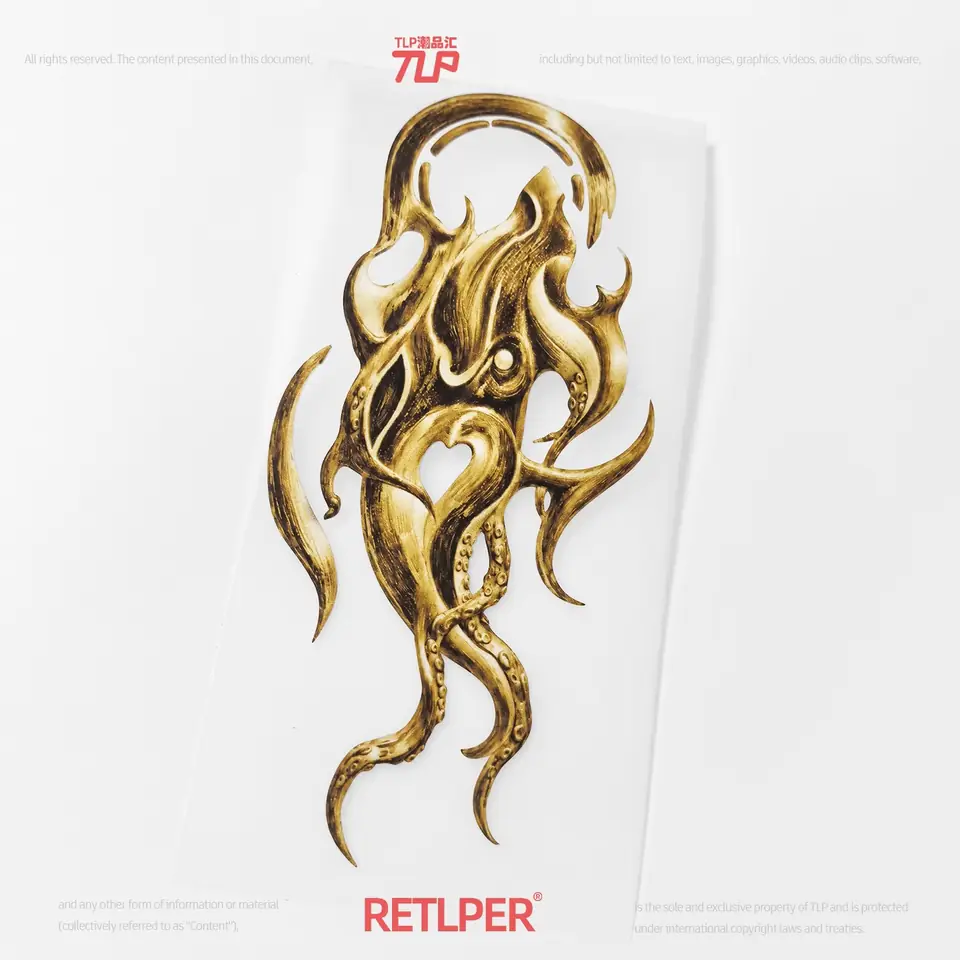 golden Lord of Slumber hollow-out sticker on white