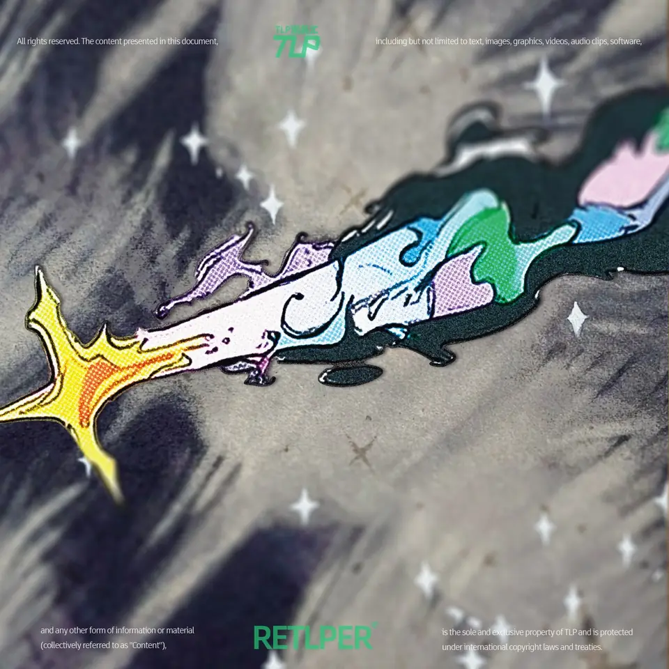 meteor space rift hollow-out sticker gallery view 1