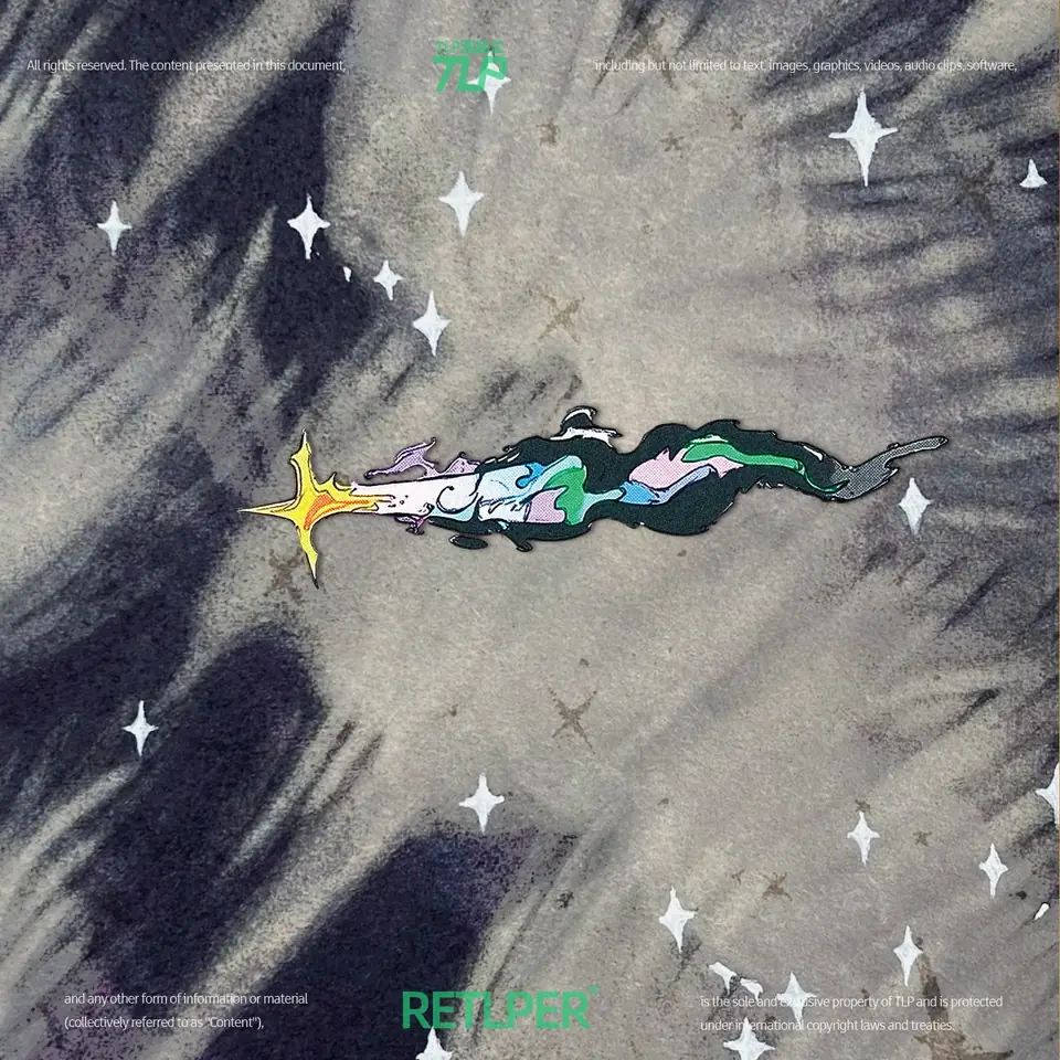 meteor space rift hollow-out sticker gallery view 3
