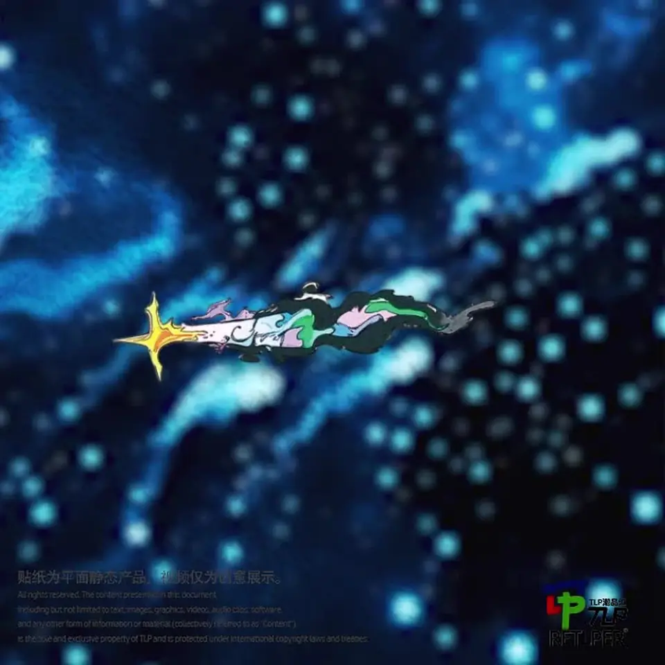 meteor space rift hollow-out sticker gallery view 5