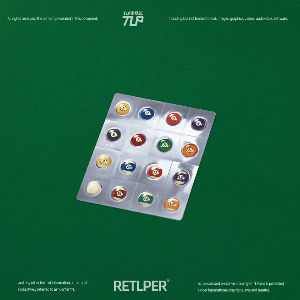 mini billiard ball reflective sticker gallery view 1
