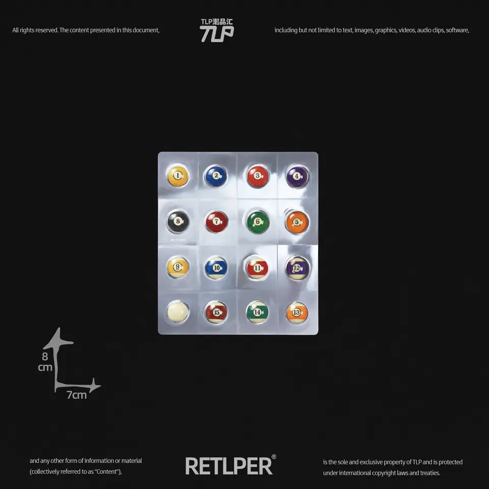 mini billiard ball reflective sticker gallery view 3