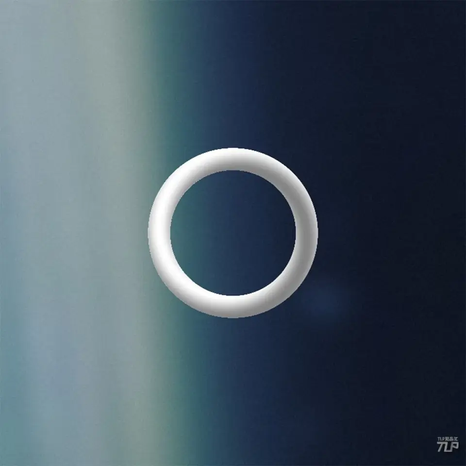 floating ring on blue gradient background