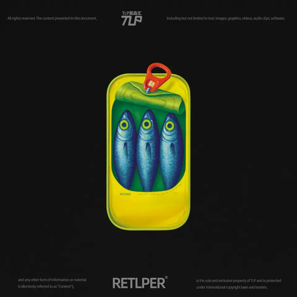 fish tin reflective sticker gallery view 1