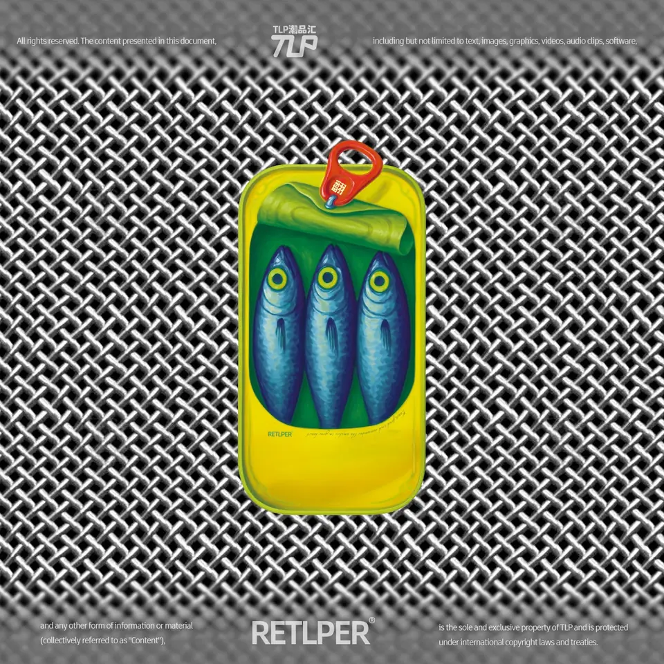 fish tin reflective sticker gallery view 3
