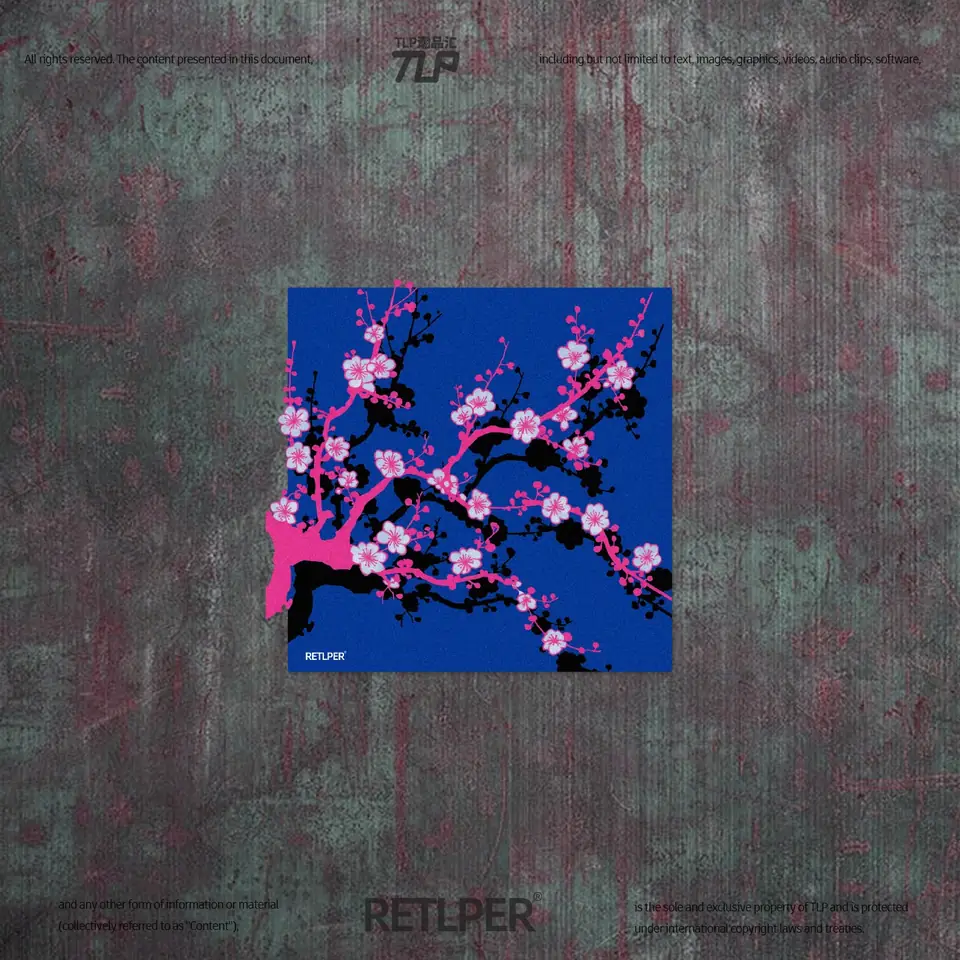 plum blossoms in the cold reflective sticker gallery view 4