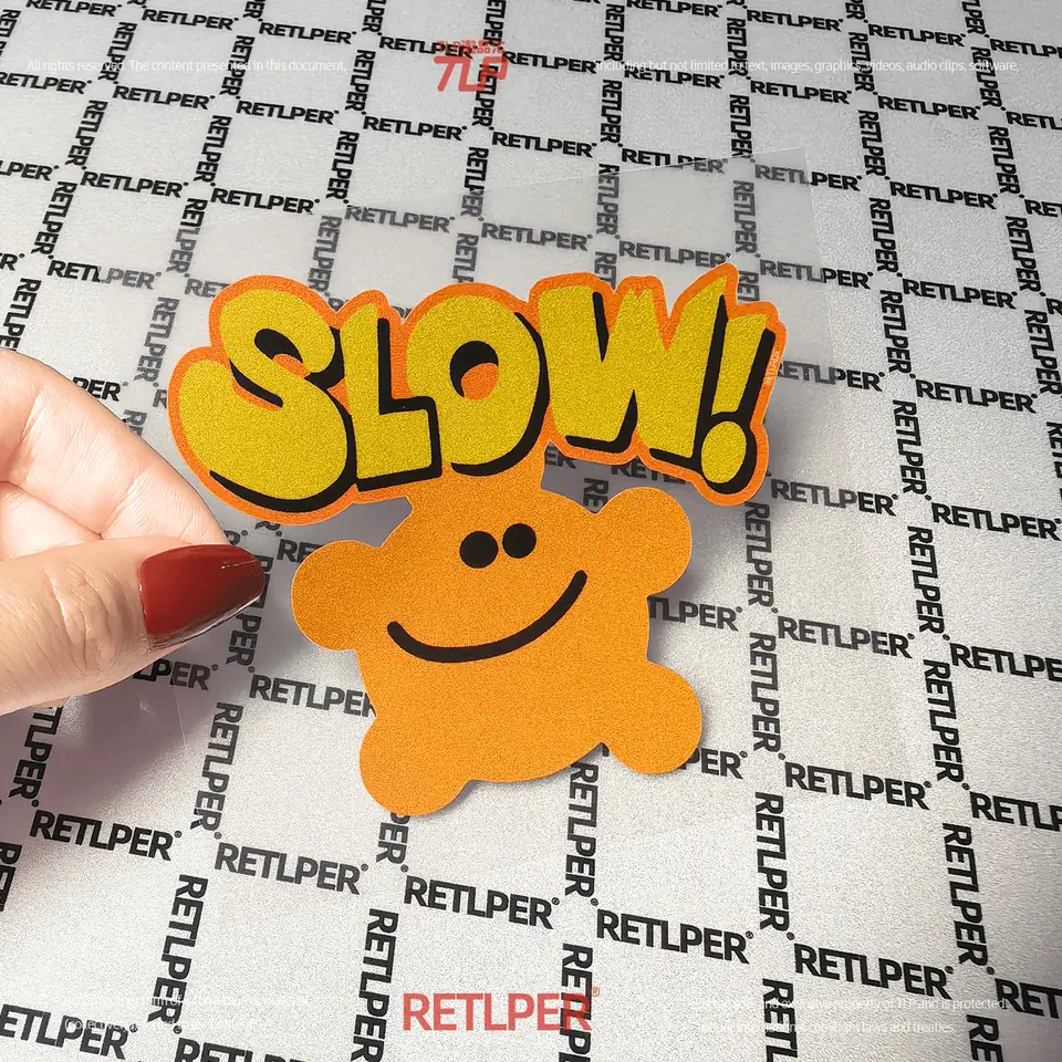 slow low speed reminder hollow out sticker gallery 2