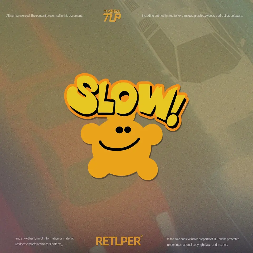slow low speed reminder hollow out sticker gallery 3