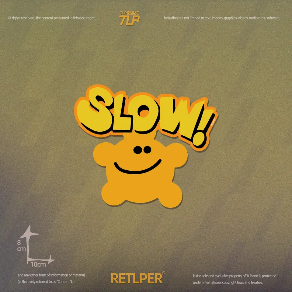 slow low speed reminder hollow out sticker gallery 4
