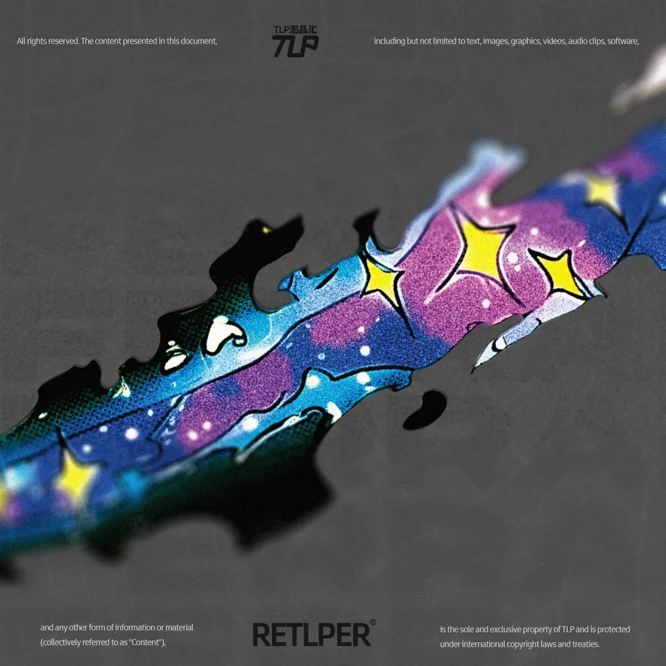 space rift tear hollow-out sticker gallery view 1