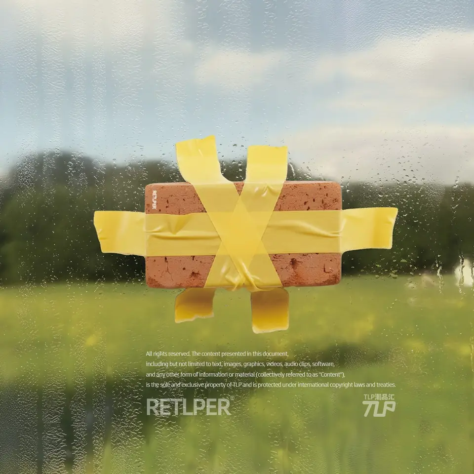 tape-fixed bricks hollow-out sticker gallery view 4