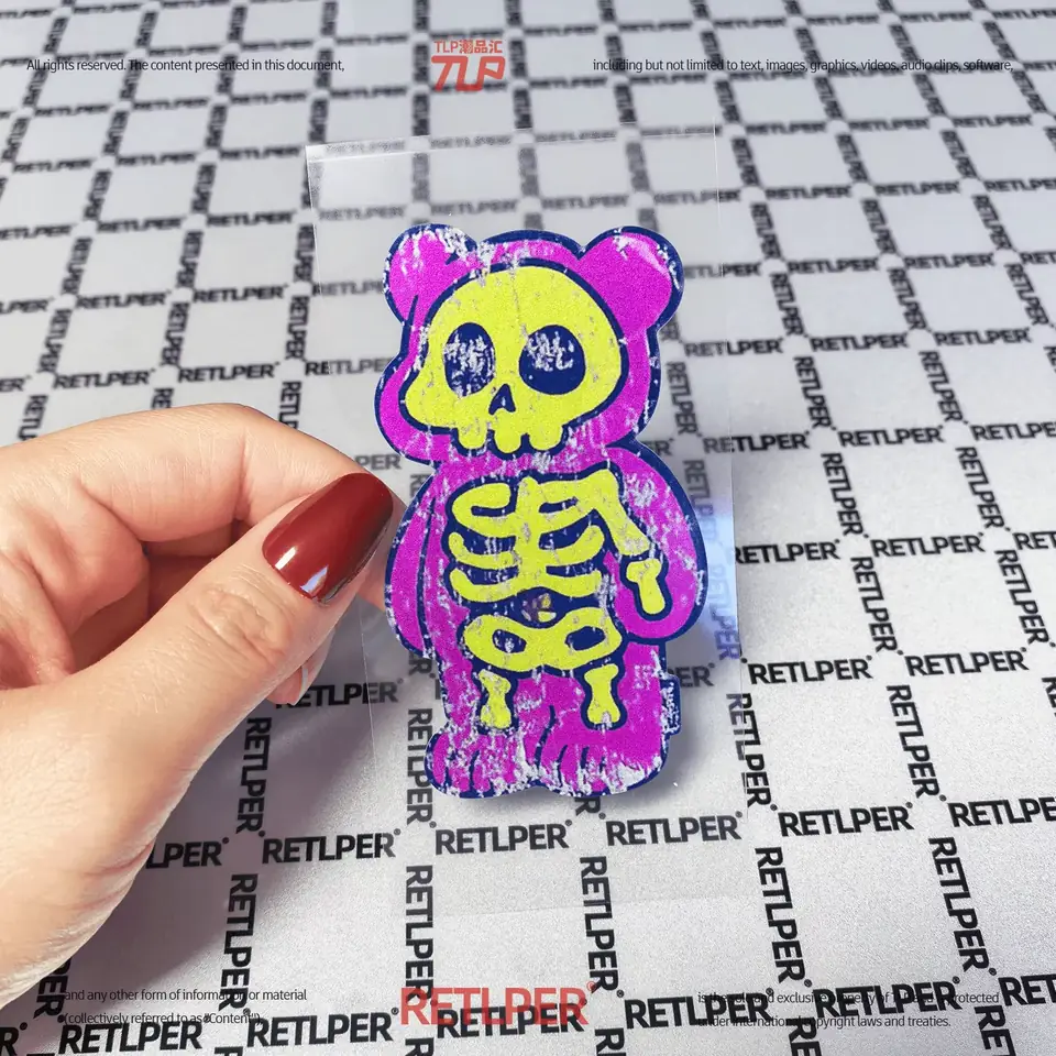 distressed little bear sticker product detail