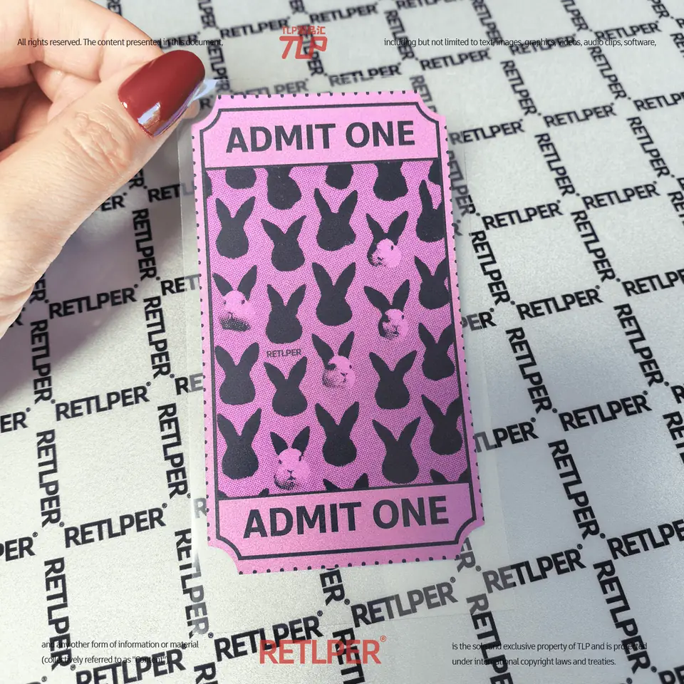 unknown invitation rabbit ticket reflective sticker gallery view 2