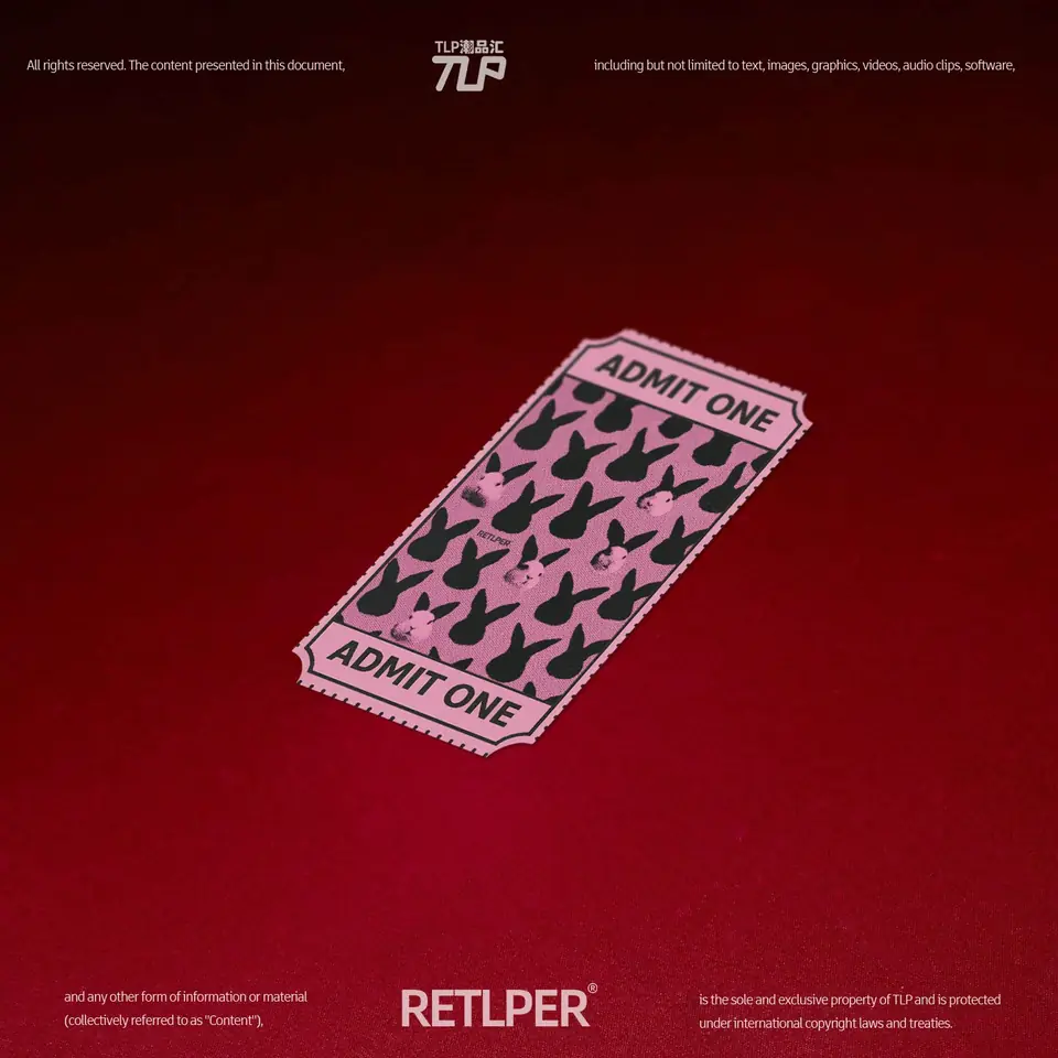 unknown invitation rabbit ticket reflective sticker gallery view 3