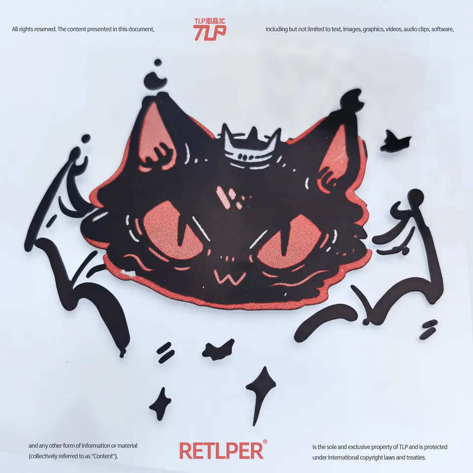 vampire bat kitten hollow out sticker gallery view 1
