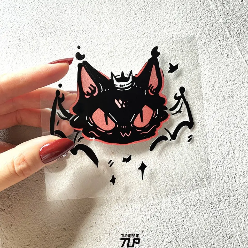 vampire bat kitten hollow out sticker gallery view 3