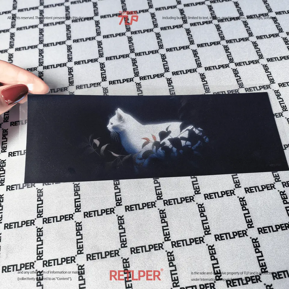 white cat nocturnal reflective sticker gallery view 2