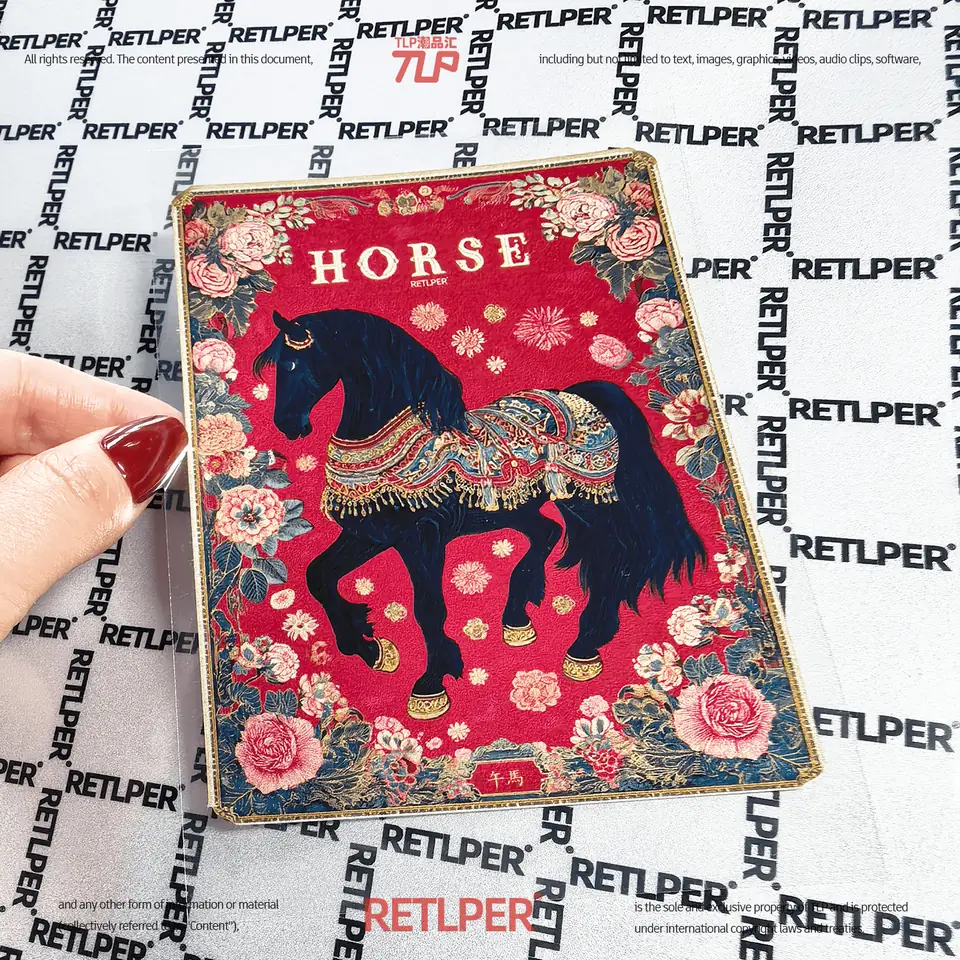 year of horse soaring success reflective sticker gallery view 2
